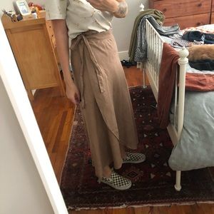 Linen wrap skirt